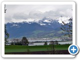 24. April 2012, Blick über den Zürichsee auf die Westalpen